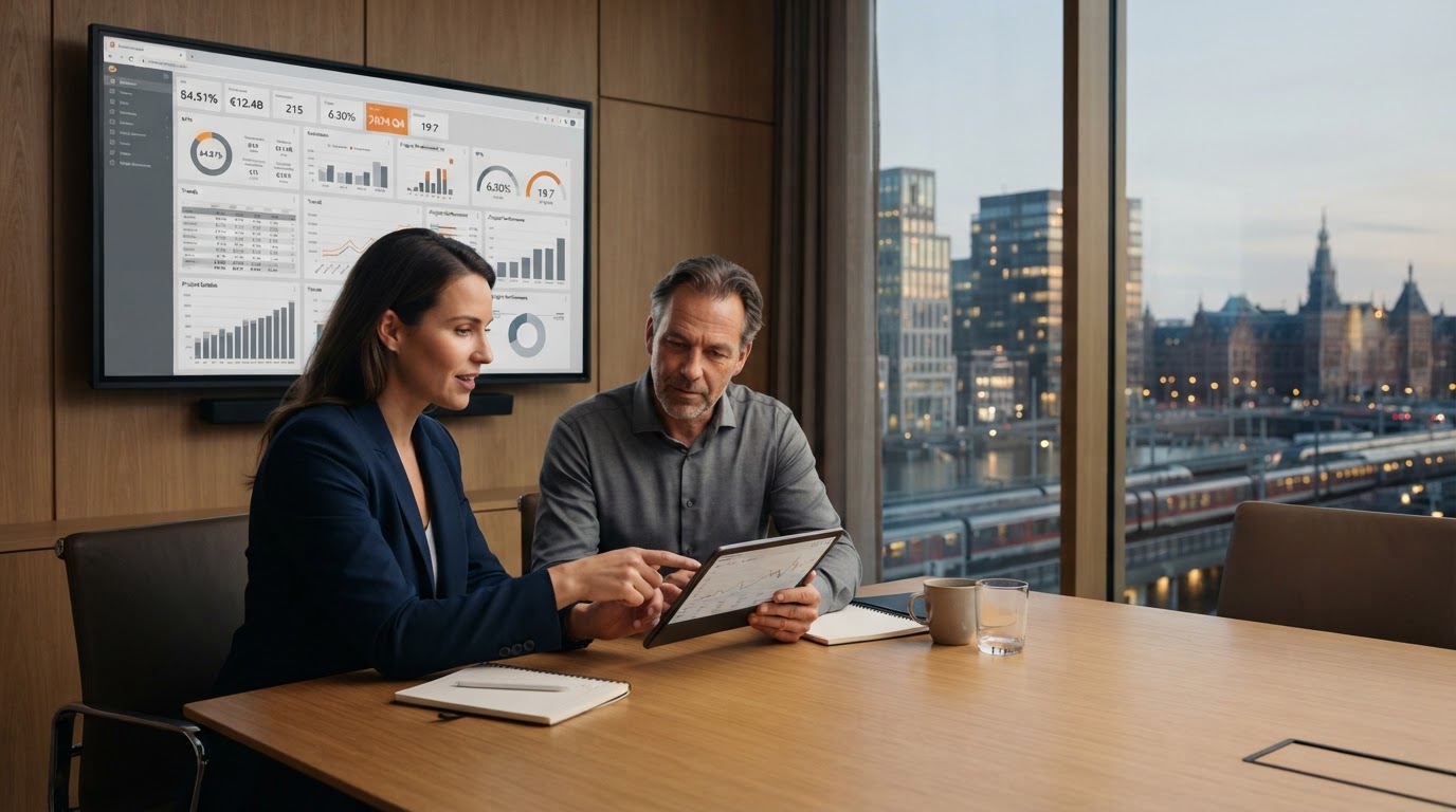 Vast Rijpendom dashboard met realtime marktdata-analyse